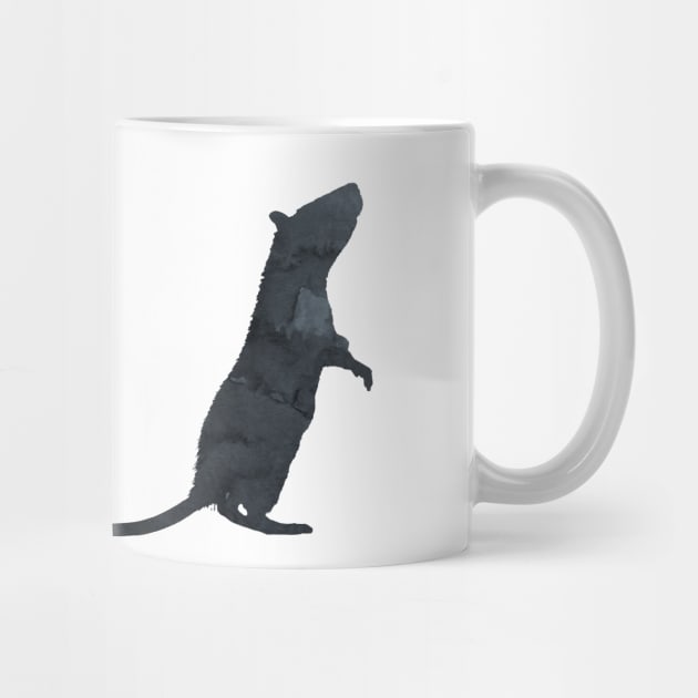 Black Rat Silhouette by BittenByErmines